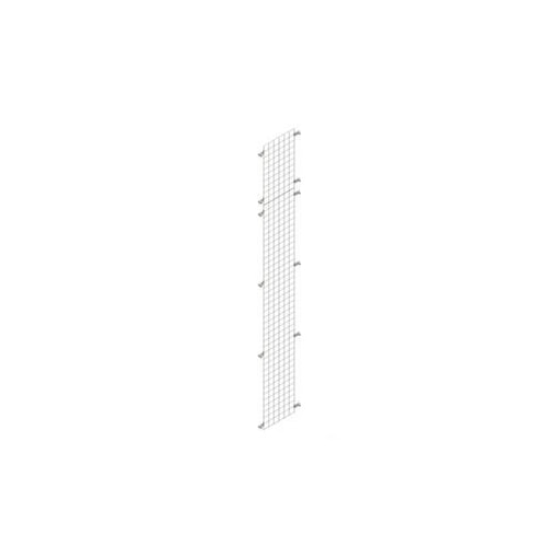 Seitenwand, f. Steckregal, HxT 2500x400mm, verzinkt, Gitter, MW 50x50mm