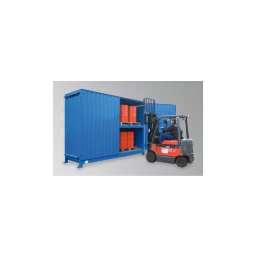 Gefahrstoff-Regalcontainer, max. 24x200l Fass, stehend