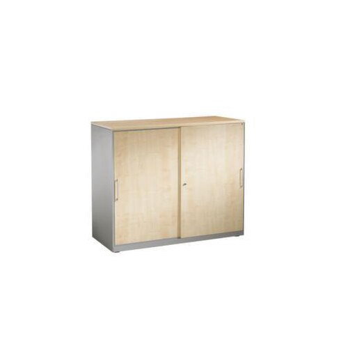 Schiebetürenschrank,HxBxT 915x1200x440mm,1xStahlboden,2 OH,Korpus weißalu