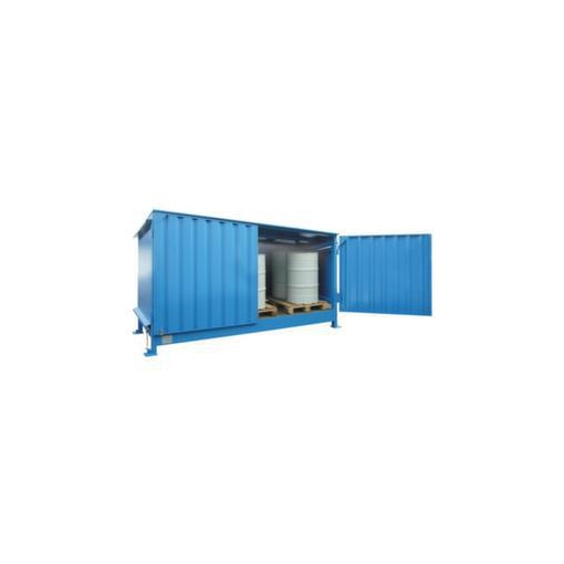 Gefahrstoff-Regalcontainer, max. 20x200l Fass, stehend