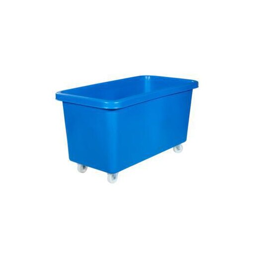 Rechteckbehälter, HxBxT 737x1308x699mm, 450l, PE, blau, Wände geschlossen