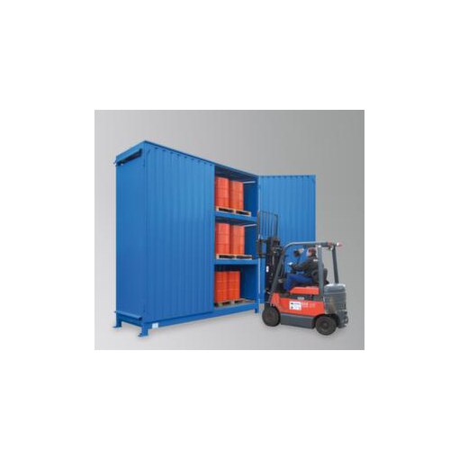 Gefahrstoff-Regalcontainer, max. 36x200l Fass, stehend