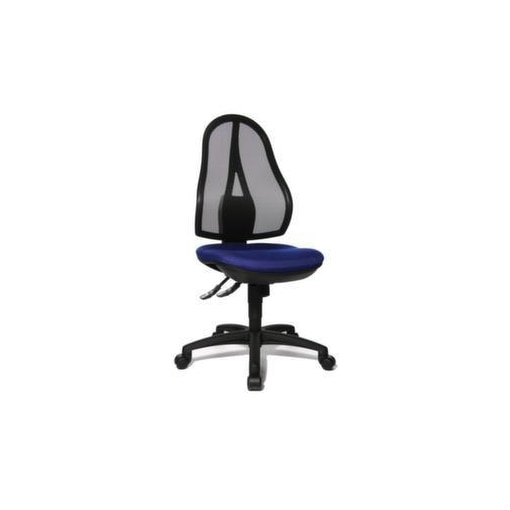 Bürodrehstuhl,Synchronmech.,Sitz Stoff blau,Sitz HxBxT 430-510x480x480mm