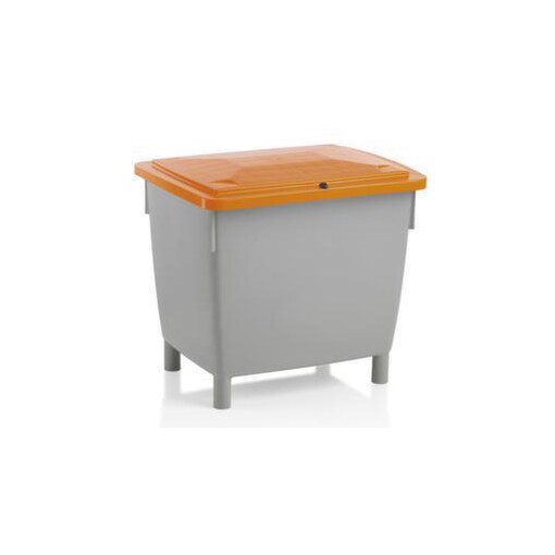 Streugutbehälter, 400l, HxBxT 930x968x776mm, HDPE, grau, Deckel orange