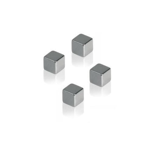 Würfelmagnet, Neodym-Magnet, HxBxT 10x10x10mm, silber, Haftkraft 3kg