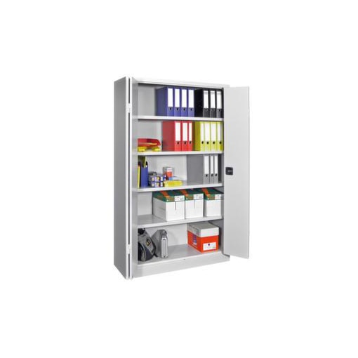 Büro-Falttürenschrank, HxBxT 1950x1200x400mm, 4xStahlboden, 5 OH