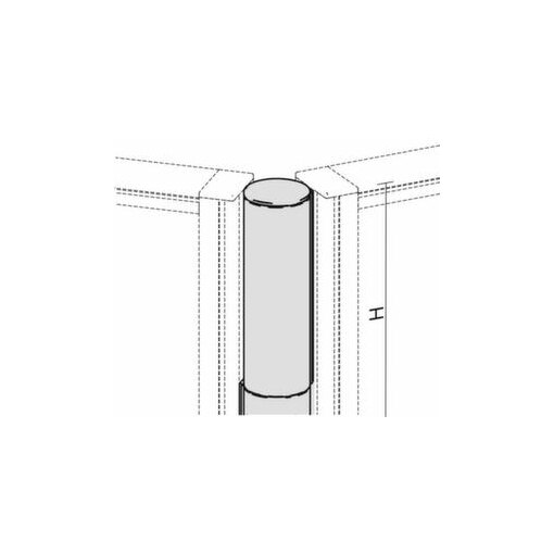 Verbindungssäule, f. Büro-Trennwand, H 1200mm, Winkel 0-180°