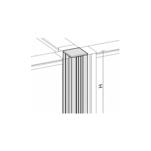 Verbindungssäule 4x90°, f. Büro-Trennwand, H 1600mm