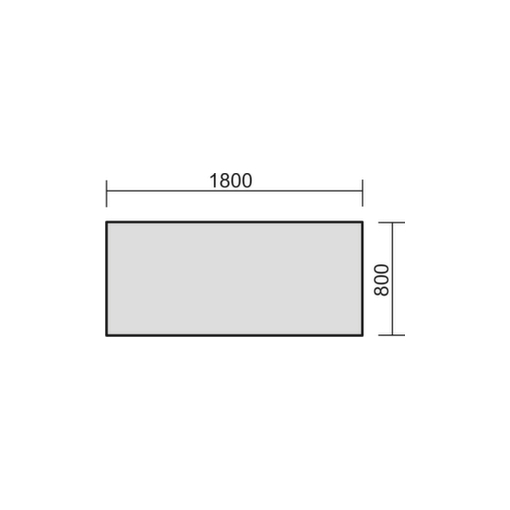 Höhenverstellbarer Schreibtisch,HxBxT 680-820x1800x800mm,Platte graphit