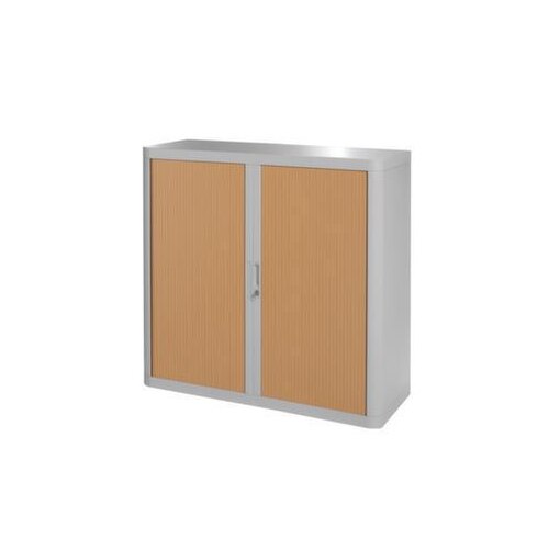 Querrollladenschrank,HxBxT 1040x1100x415mm,2xStahlboden,2 OH,Korpus grau