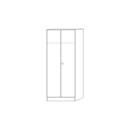 Büroschrank, HxBxT 2004x800x420mm, Korpus weiß, Front weiß