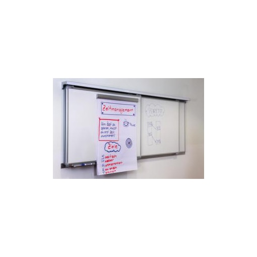 Whiteboard,HxB 1000x1500mm,emailliert,magnethaftend,Stahl,Ablageschale