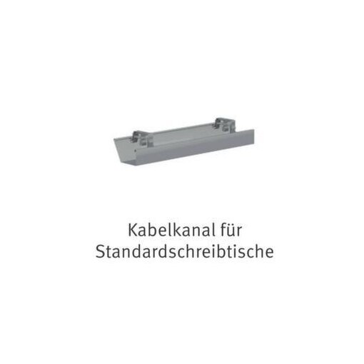 Kabelwanne, f. Schreibtisch, L 590mm, f. Tisch B 1200mm, alusilber