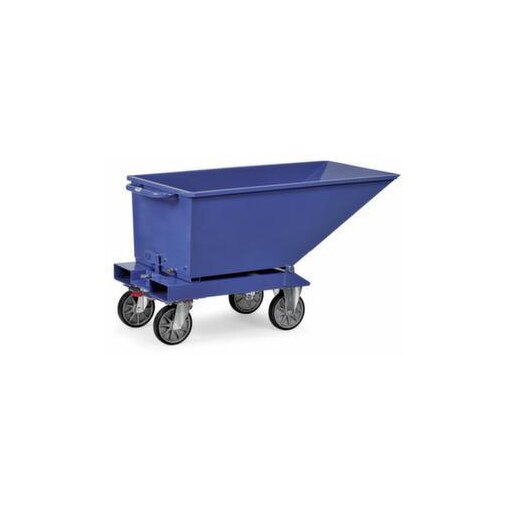 Kippwagen,öldicht,HxLxB 780x1359x713mm,0,25m³,Tragl. 750kg,RAL5007,Rollen