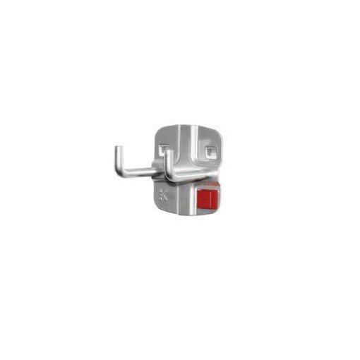 Doppelhaken, f. Lochplatte, L 35mm, Ende senkrecht, alu