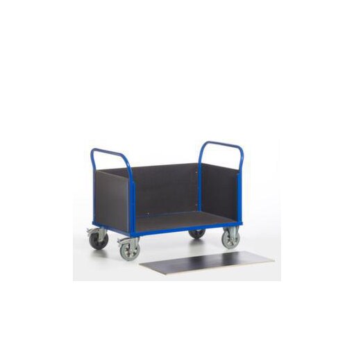 Vierwandwagen,Tragl. 1200kg,Ladefl. LxB 1000x670mm,Siebdruckplatteplatte