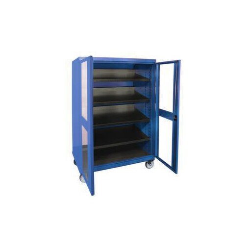 Mobiler Flügeltürenschrank,HxBxT 1813x1205x691mm,4xStahlboden,Drehriegel