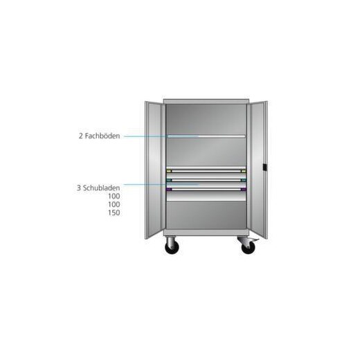 Universalschrank, HxBxT 1813x1005x691mm, 3xStahlboden, 3 Schublade(n)