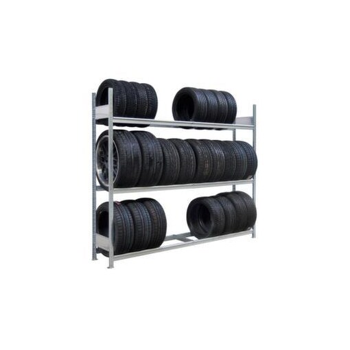 Reifenregal,Grundfeld,HxBxT 2750x2000x400mm,Fachlast 400kg,4xTraversen