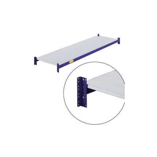 Längstraversen mit Stahlboden, f. Weitspannregal, BxT 1800x800mm