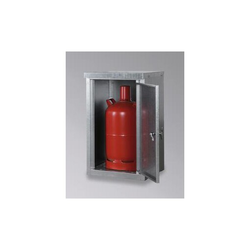 Gasflaschenschrank, f. 1x11kg Flasche, HxBxT 750x460x400mm, m. Dach