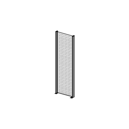 Seitenwand, f. Steckregal, HxT 2000x600mm, verzinkt, Lochblech