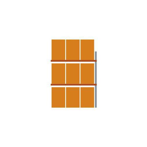 Palettenregal, Anbaufeld, HxBxT 2700x2785x1100mm, Fachl. 2970kg, 3 Ebenen