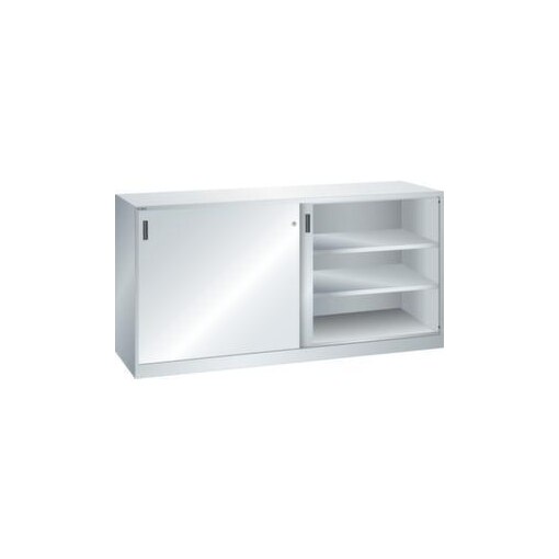 Schiebetürenschrank,HxBxT 1000x2000x580mm,4xStahlboden,Mitteltrennwand