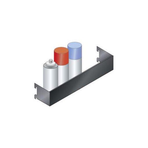 Dosenhalterung, f. Werkstattwagen, HxBxT 70x380x74mm, Stahl, schwarz