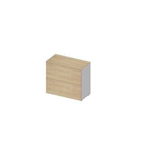 Hängeregistraturschrank, HxBxT 815x900x450mm, 2 HR-Auszüge, Korpus alu