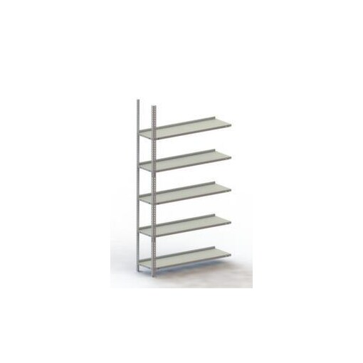 Aktenregal, Anbaufeld, HxBxT 1850x1002x304mm, Fachlast 80kg, 5xStahlboden