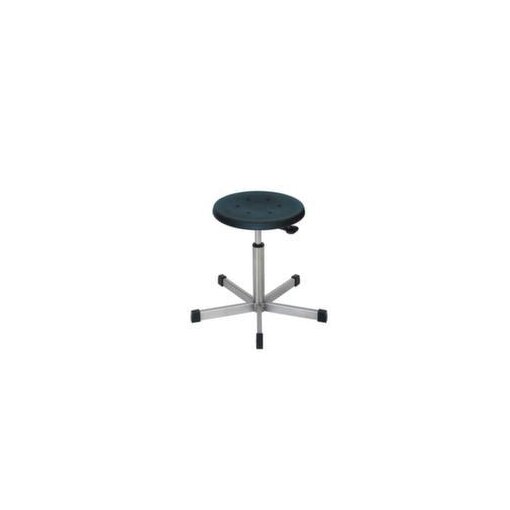 Hocker, Sitz H 440-630mm, Sitz schwarz, Gestell Edelstahl, Gleiter