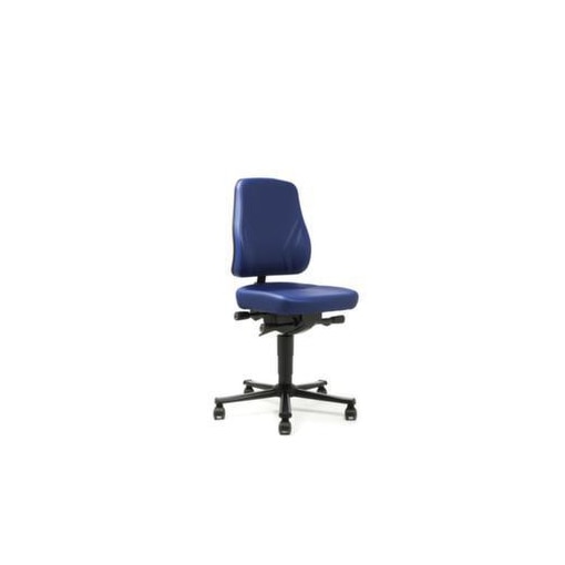 Arbeitsdrehstuhl,Sitz Kunstleder blau,Sitz HxBxT 450-600x460x410-470mm