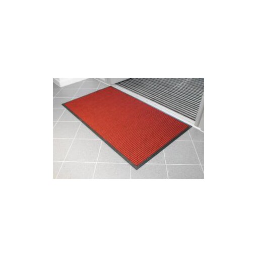 Schmutzfangmatte,HxLxB 7x900x600mm,Gummi,mit Würfeloptik-Oberfläche,rot