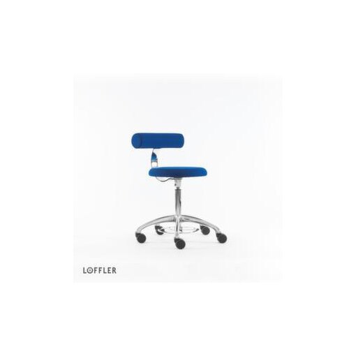 Hocker,Sitz HxBxT 500-640x400x400mm,Sitz Stoff blau,Rücken Stoff blau