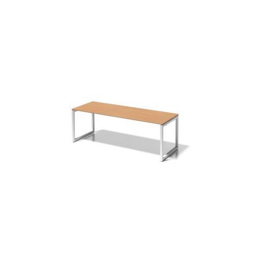 Schreibtisch,HxBxT 740x2200x800mm,Platte Buche,Kufengestell verkehrsweiß