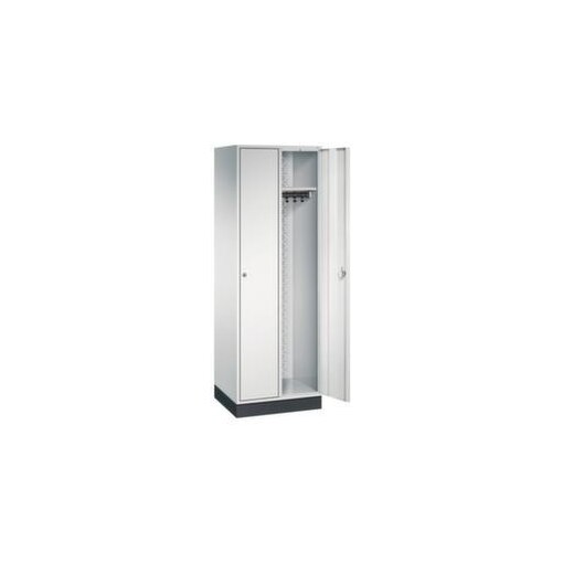 Garderobenschrank,HxBxT 1950x620x500mm,2 Abt.,Abt. B 260mm,Zyl.-Schl.