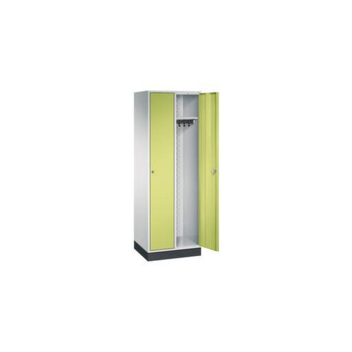 Garderobenschrank,RAL7035/RDS1108060,HxBxT 1950x620x500mm,2 Abt.