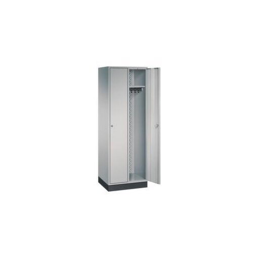 Garderobenschrank,HxBxT 1950x620x500mm,2 Abt.,Abt. B 260mm,Zyl.-Schl.