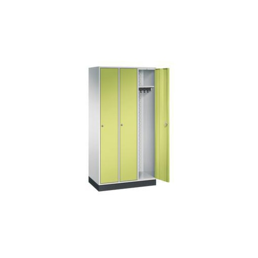 Garderobenschrank,RAL7035/RDS1108060,HxBxT 1950x920x500mm,3 Abt.