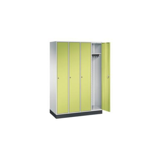 Garderobenschrank,HxBxT 1950x1220x500mm,4 Abt.,Abt. B 260mm,Zyl.-Schl.