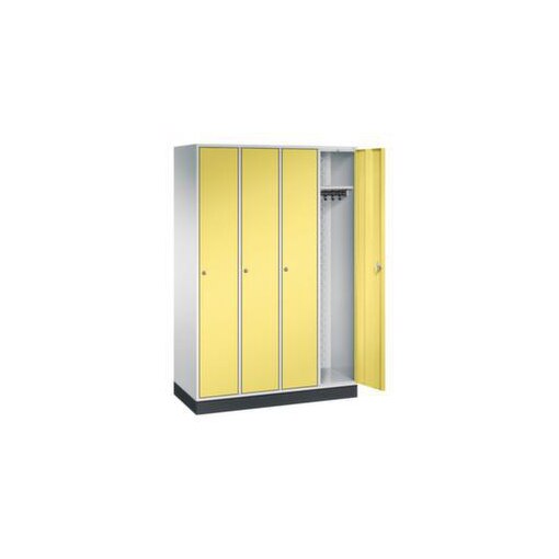 Garderobenschrank,RAL7035/RDS0959059,HxBxT 1950x1220x500mm,4 Abt.