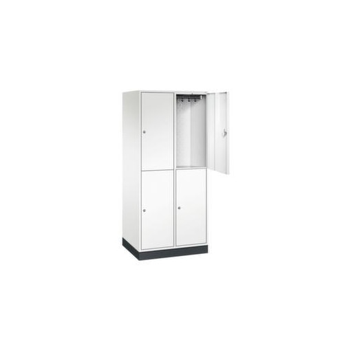 Großraum-Garderobenschrank,HxBxT 1950x820x600mm,2x2 Abt.,Abt. B 360mm