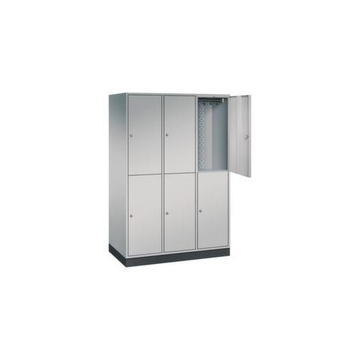 Doppelstöckiger Garderobenschrank,HxBxT 1950x1220x600mm,3x2 Abt.