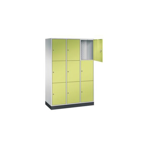 Großraum-Schließfachschrank,RAL7035/RDS1108060,HxBxT 1950x1220x500mm