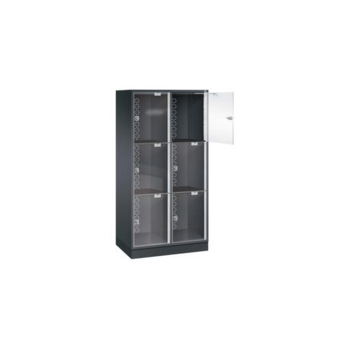 Großraum-Schließfachschrank,HxBxT 1750x820x500mm,2x3 Fächer,Zyl.-Schl.