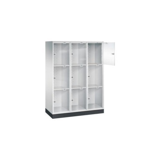 Großraum-Schließfachschrank,HxBxT 1750x1220x500mm,3x3 Fächer,Zyl.-Schl.