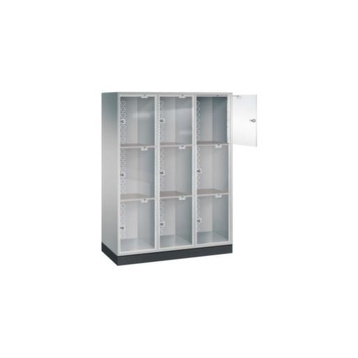 Großraum-Schließfachschrank,HxBxT 1750x1220x500mm,3x3 Fächer,Zyl.-Schl.