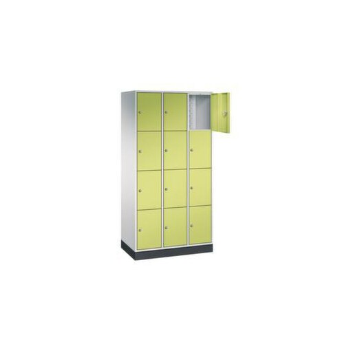 Schließfachschrank,RAL7035/RDS1108060,HxBxT 1950x920x500mm,3x4 Fächer