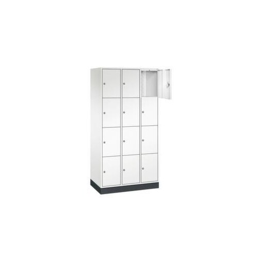 Schließfachschrank,HxBxT 1950x920x500mm,3x4 Fächer,Zyl.-Schl.,Sockel